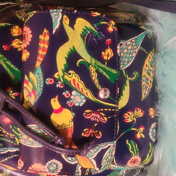 Patricia Nash birds of paradise Sabina Leather Drawstring purse - Picture 5 of 11